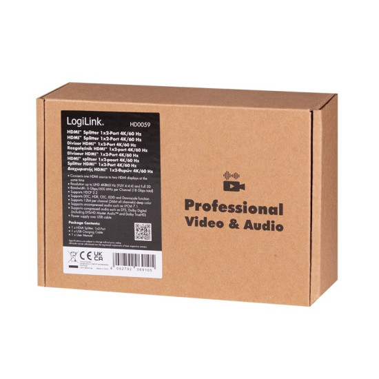 Rozdzielacz HDMI 1x3, 4K/60Hz 