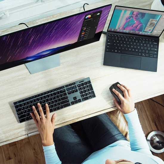 Mysz bezprzewodowa BT 5.0,ergonomiczna, czarna 