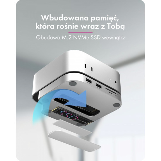 Stacja dokująca IB-DK100 Mac Mini M4 7 w 1 z M.2 NVMe Slot