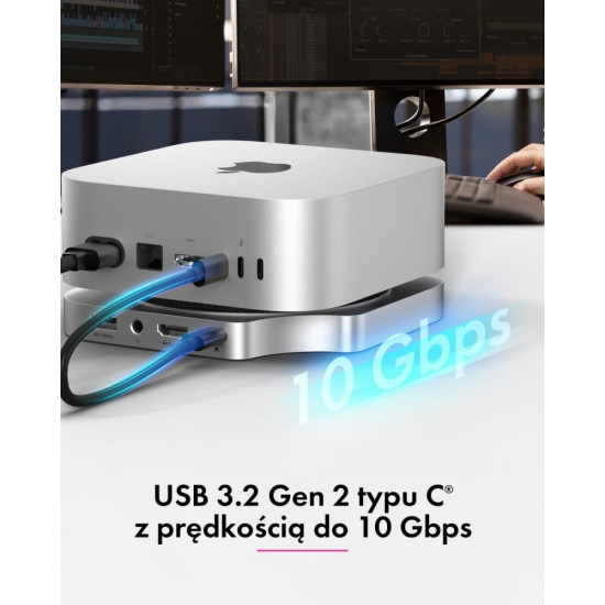 Stacja dokująca IB-DK100 Mac Mini M4 7 w 1 z M.2 NVMe Slot