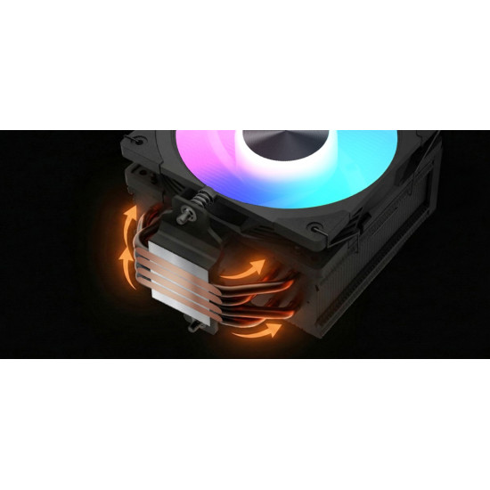 Chłodzenie powietrzne Volcano 0C T102 LCD ARGB 120 czarne