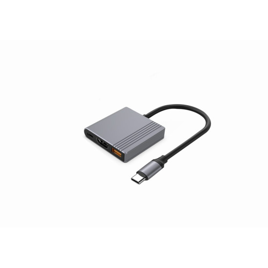 Adapter wieloportowy USB typu C 3 w 1 (port USB + HDMI +USB-C), gwiezdna szarość 