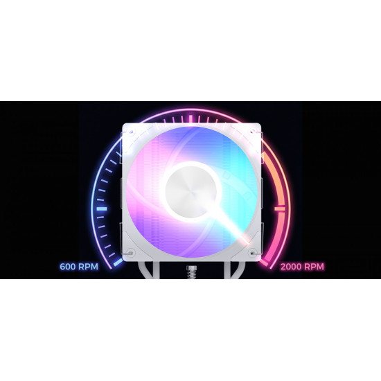 Chłodzenie powietrzne Volcano 0C T201 ARGB 120 białe