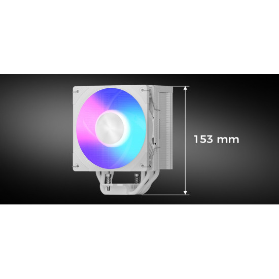 Chłodzenie powietrzne Volcano 0C T202 LCD ARGB 120 białe