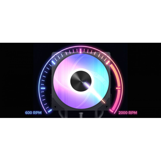 Chłodzenie powietrzne Volcano 0C T701 ARGB 120 czarne