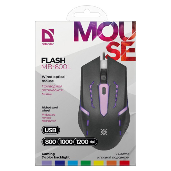 Mysz gamingowa przewodowa FLASH MB-600L 4P