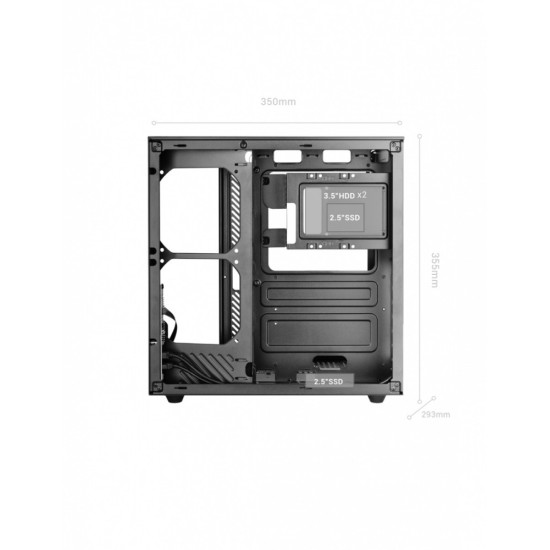 Obudowa Mars MC-INFINIOLITE ATX czarna