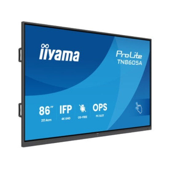 Monitor 86 cali TN8605A-B1AG IPS,4K,40pkt,500cd,nonOS,1200:1,5ms,    DeepContrast-IR+, 1xVGA,2xHDMI,DP,USB-C(PD65W),2xRJ45,2x20W,PiP,PbP,UCHWYT ŚCIENN
