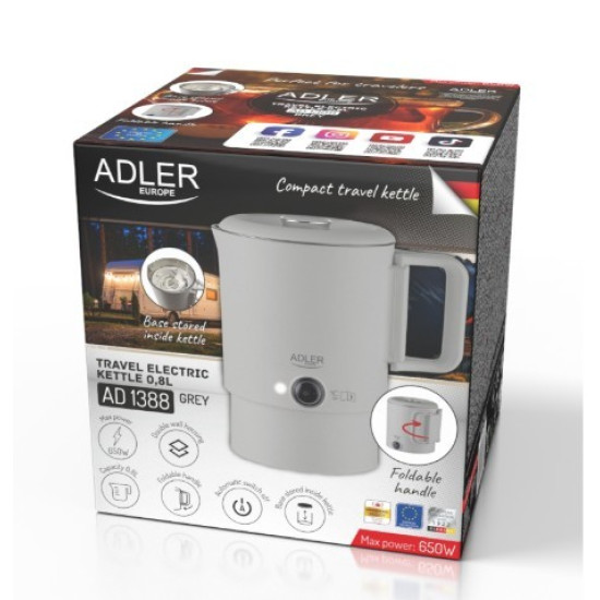 Czajnik turystyczny 0,8 l szary          AD 1388 
