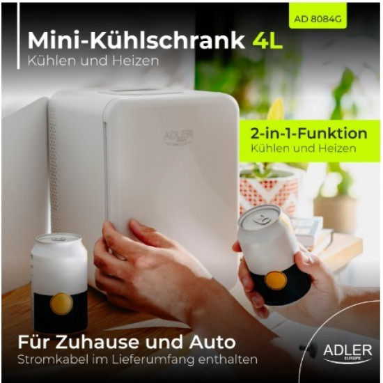 Mini lodówka 4l biała AD 8084 