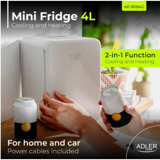 Mini lodówka 4l biała AD 8084 