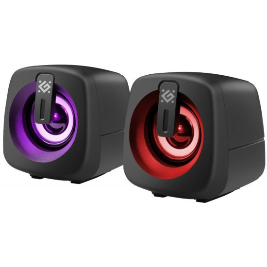 Głośniki komputerowe J1 2.0 6W LED USB czarne 