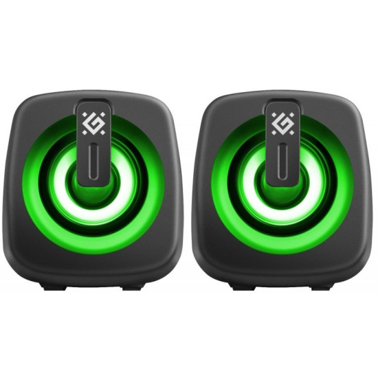 Głośniki komputerowe J1 2.0 6W LED USB czarne 