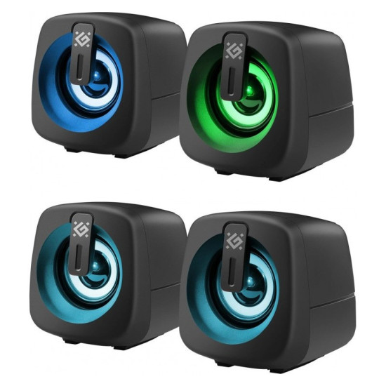 Głośniki komputerowe J1 2.0 6W LED USB czarne 