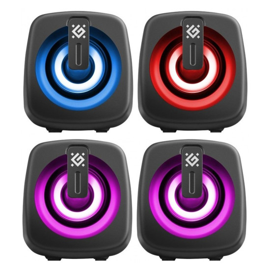 Głośniki komputerowe J1 2.0 6W LED USB czarne 