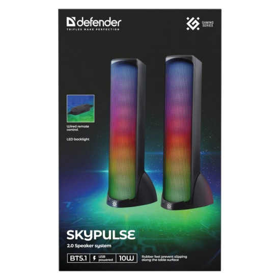 Głośniki komputerowe SKYPULSE 2.0 60W + bluetooth RGB