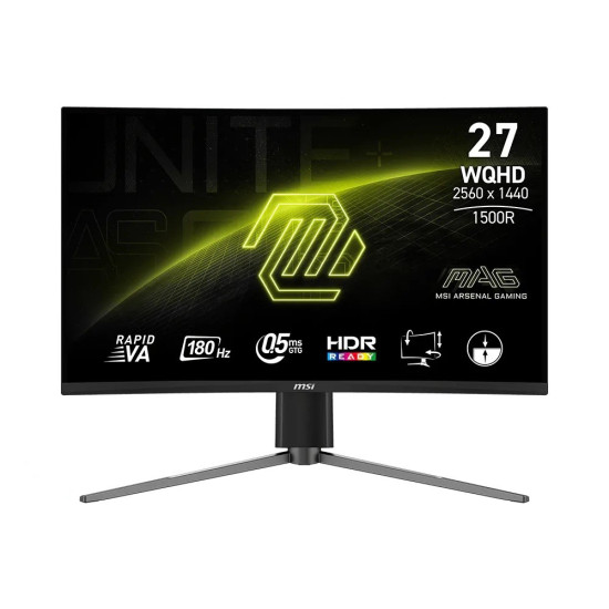 Monitor  MAG 27CQ6PF    27 cali/LED/QHD/Zakrzywiony/180Hz/Czarny