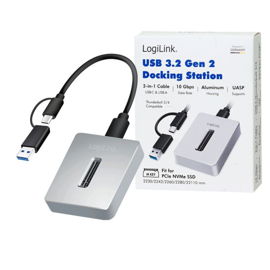 Stacja dokująca dla M.2 NVMe, USB 3.2 Gen2 