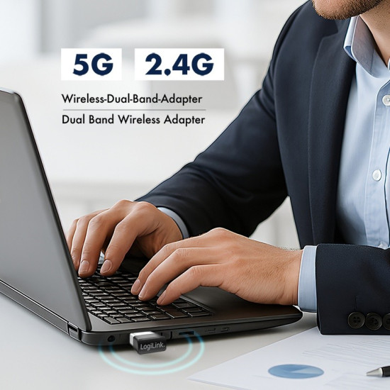 Adapter bezprzewodowy USB WLAN, 11ac, 650Mbit