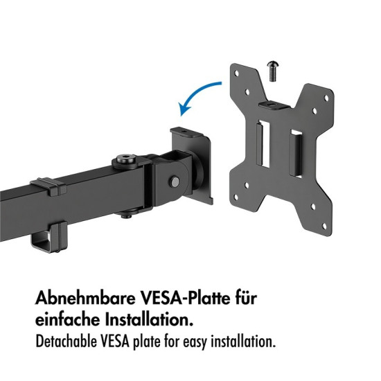 Uchwyt do monitora 2x 17-32',10kg max na ramie 