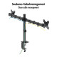 Uchwyt do monitora 2x 17-32',10kg max na ramie 