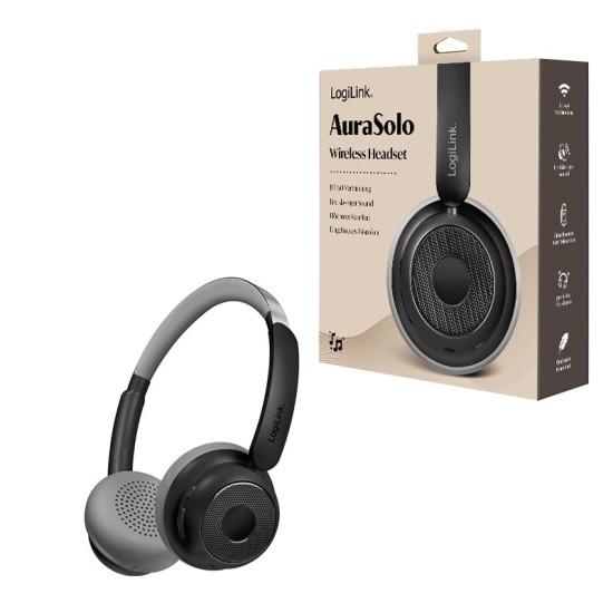 Słuchawki z mikrofonem, BT6.0, ANC, czarne 