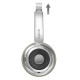 Słuchawki z mikrofonem, BT6.0, ANC, srebrne 