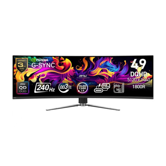 Monitor MPG 491CQPX QD-OLED LED/QD-LED/Zakrzywiony/240Hz/49 cali/Czarny