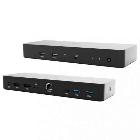 Stacja dokująca Thunderbolt 4 Intelligent Dual Display Power Delivery 90W 2x DP Video TB AUDIO LAN  USB-A 10Gbps USB-C 10 Gbps Kensington lock