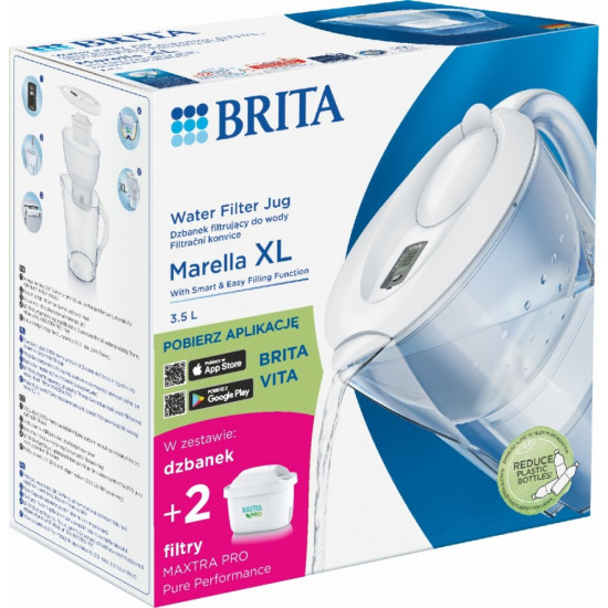 Dzbanek filtrujacy 3,5l Marella XL + 2 wkłady filtrujące MAXTRA PRO Pure Performance