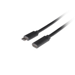 Przedłużacz USB-C M/F 3.1 0.5m czarny