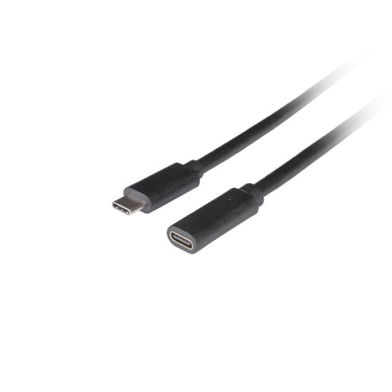 Przedłużacz USB-C M/F 3.1 1.5m czarny