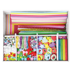 Zestaw Robótki ręczne 800 elementów różowy