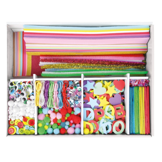 Zestaw Robótki ręczne 800 elementów różowy