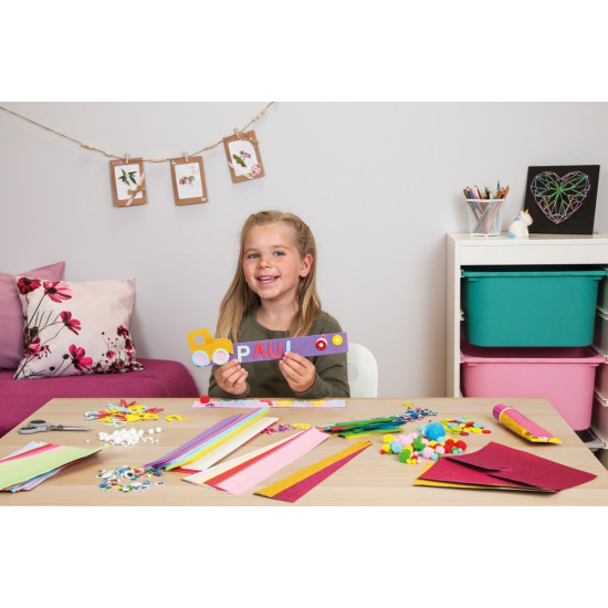 Zestaw Robótki ręczne 800 elementów różowy