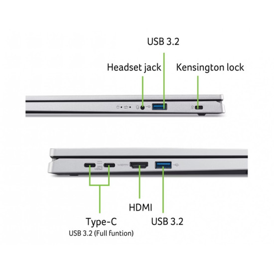 Laptop Aspire Go AG15-71P-71KY I7-13620H 15,6 FHD 16GB 512GBNoOS Silver 