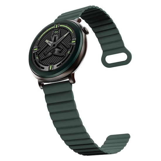 Smartwatch Aurora Amoled rozmowy AI zielony 