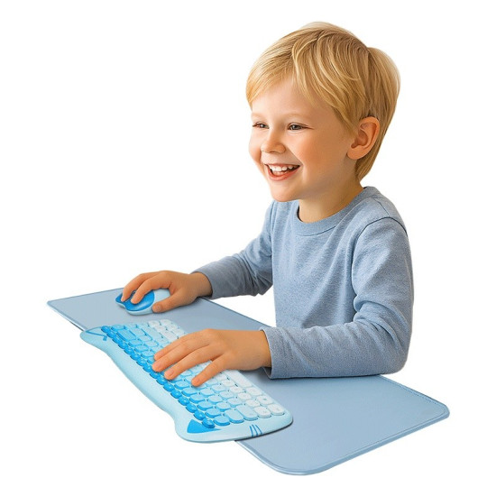 Podkładka na klawiaturę i mysz, XXL, niebieska 