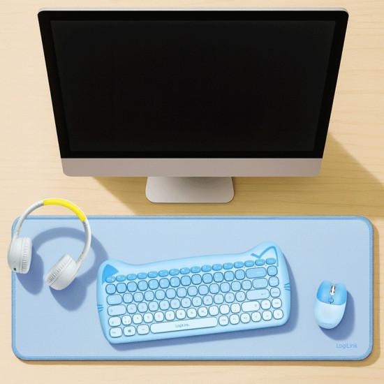 Podkładka na klawiaturę i mysz, XXL, niebieska 