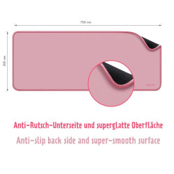 Podkładka na klawiaturę i mysz, XXL, różowa 