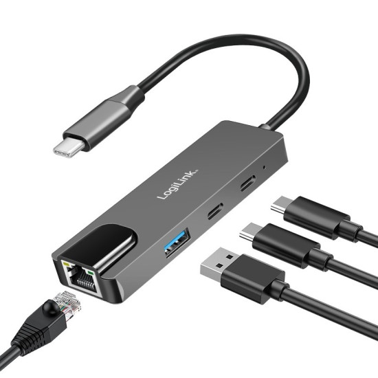 Hub USB 3.2 Gen 1,3port y, z 2.5G Gigabit ethernet