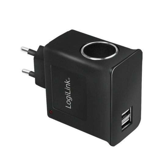 Ładowarka sieciowa USB + złącze zapalniczki samochodowej