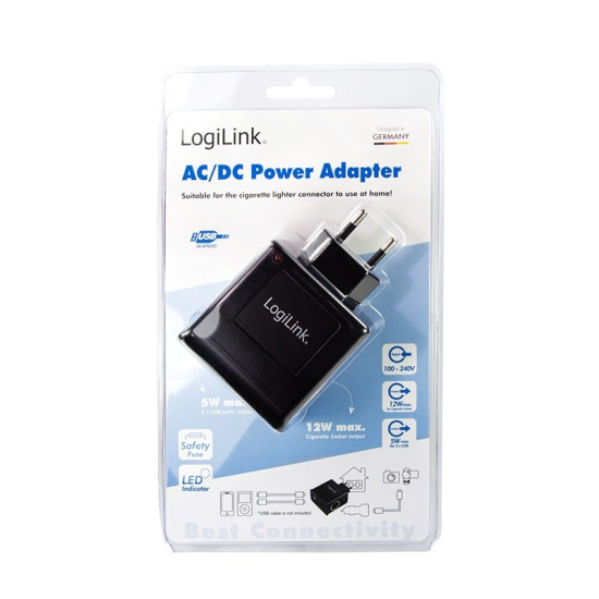 Ładowarka sieciowa USB + złącze zapalniczki samochodowej