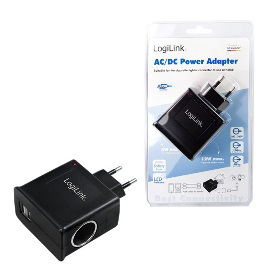 Ładowarka sieciowa USB + złącze zapalniczki samochodowej