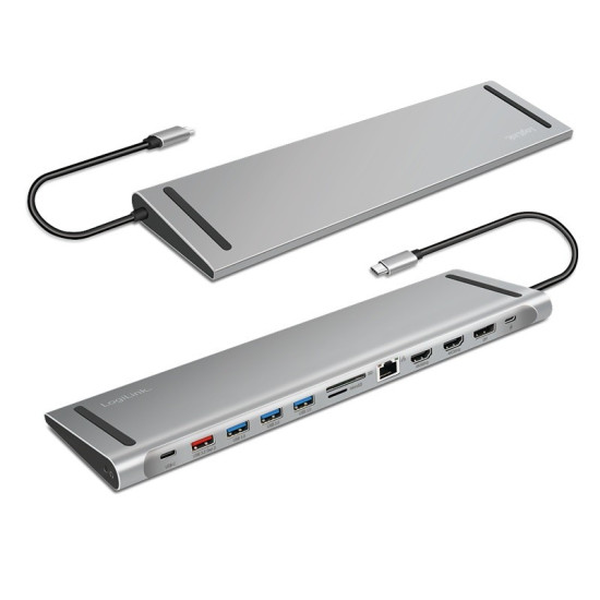 Stacja dokująca USB3.2 ,USB-C,12-portów, PD 