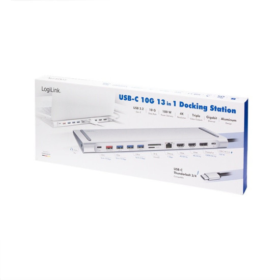 Stacja dokująca USB3.2 ,USB-C,12-portów, PD 