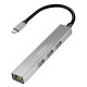 HUB USB3.2 3xUSB-A, 1x RJ45 Gigabit Ethernet 