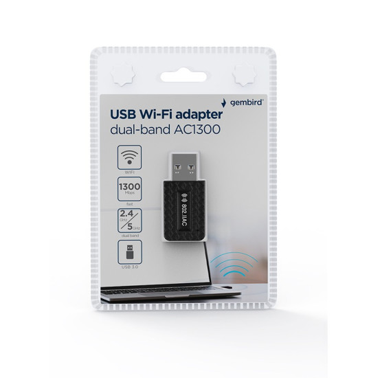 Karta sieciowa bezprzewodowa dwupasmowa USB Wi-Fi AC1300 