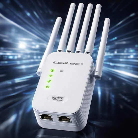 Wzmacniacz sygnału WiFi | Repeater | Access Point | 300Mb/s | 6  anten | 2xRJ45 