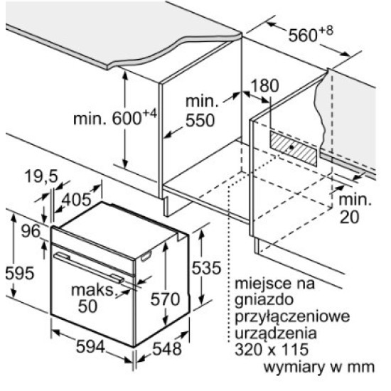 Piekarnik HQA334EB4 Serie 4 Funkcja Pary